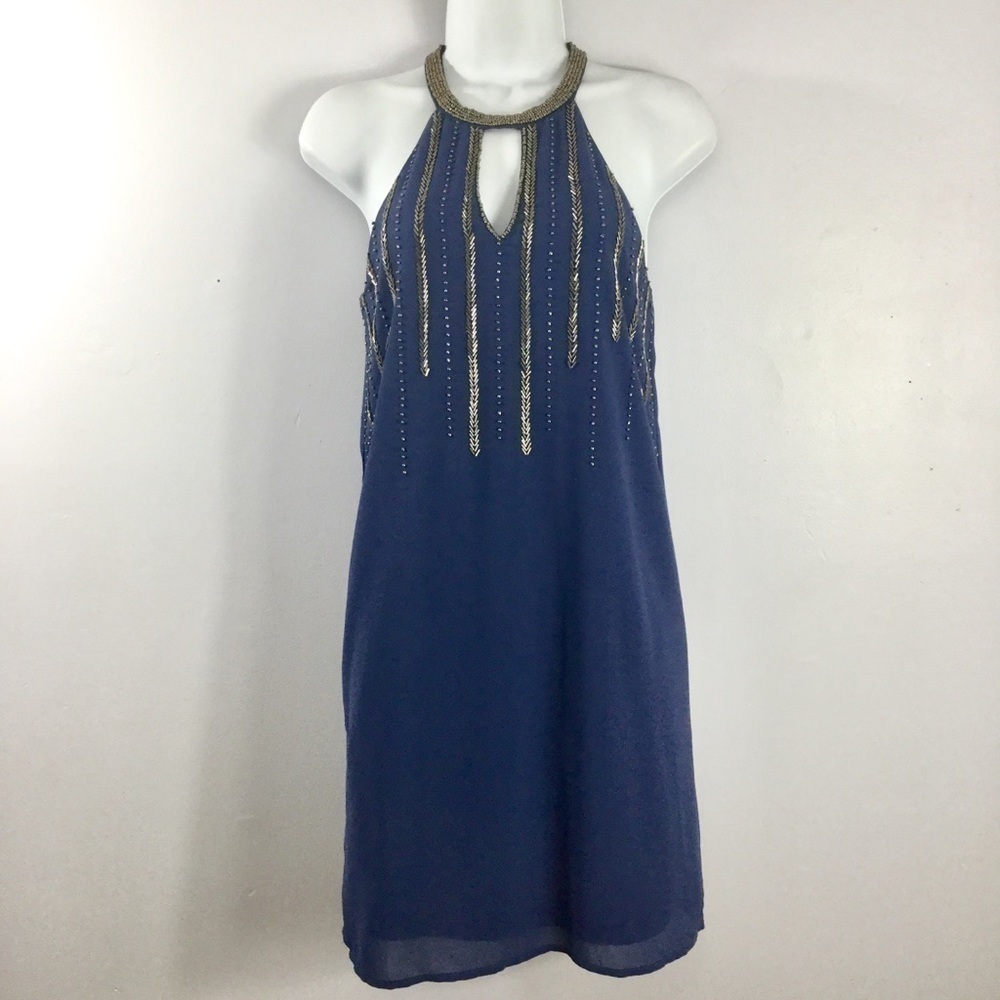 Beaded Halter Dress Size S NWT